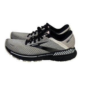 Brooks Adrenaline GTS 22 Shoes Womens 7 B White Black Running Sneakers Athletic